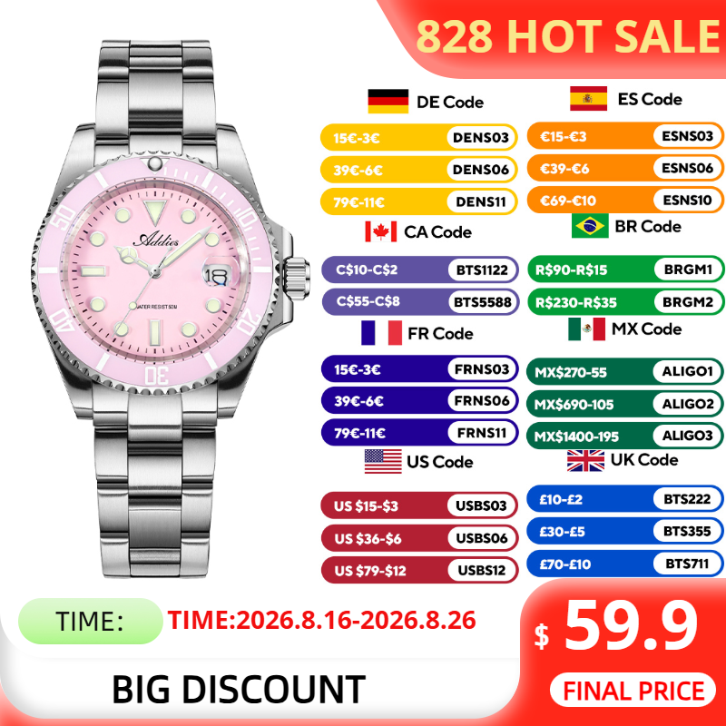 Sale Fashion Women - ADDIES 36mm 50m Waterproof Women's Watches