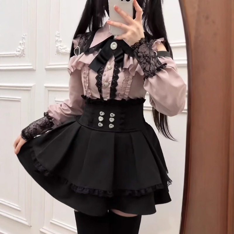 Women Jirai Kei Outfit Japanes - Women'S Y2K Fashion Aesthetic ulasan dan harga