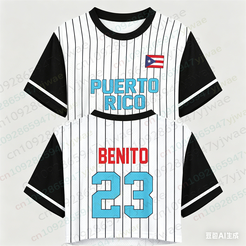 Puerto Rico Crop Top Jersey Pu - Women'S Fashion Rugby Shirt ulasan dan harga