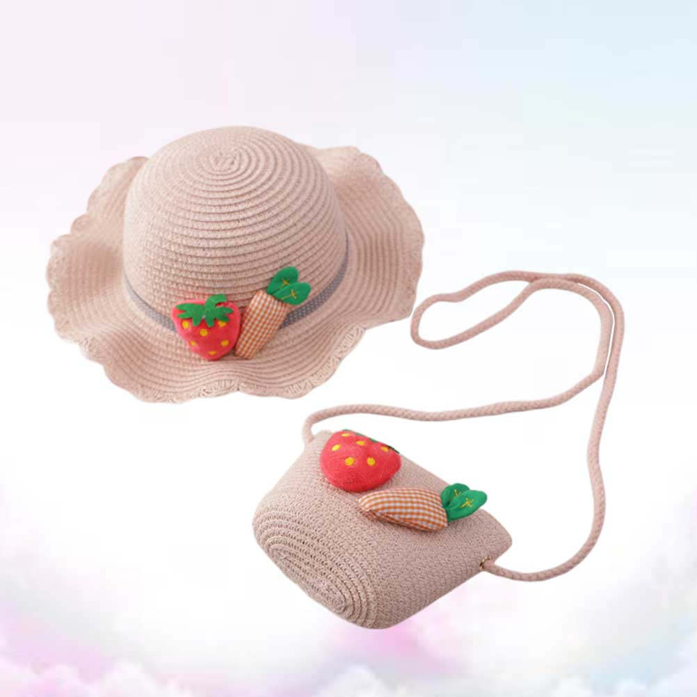 1Set Kids Straw Sun Protection - Straw Hat Summer ulasan dan harga