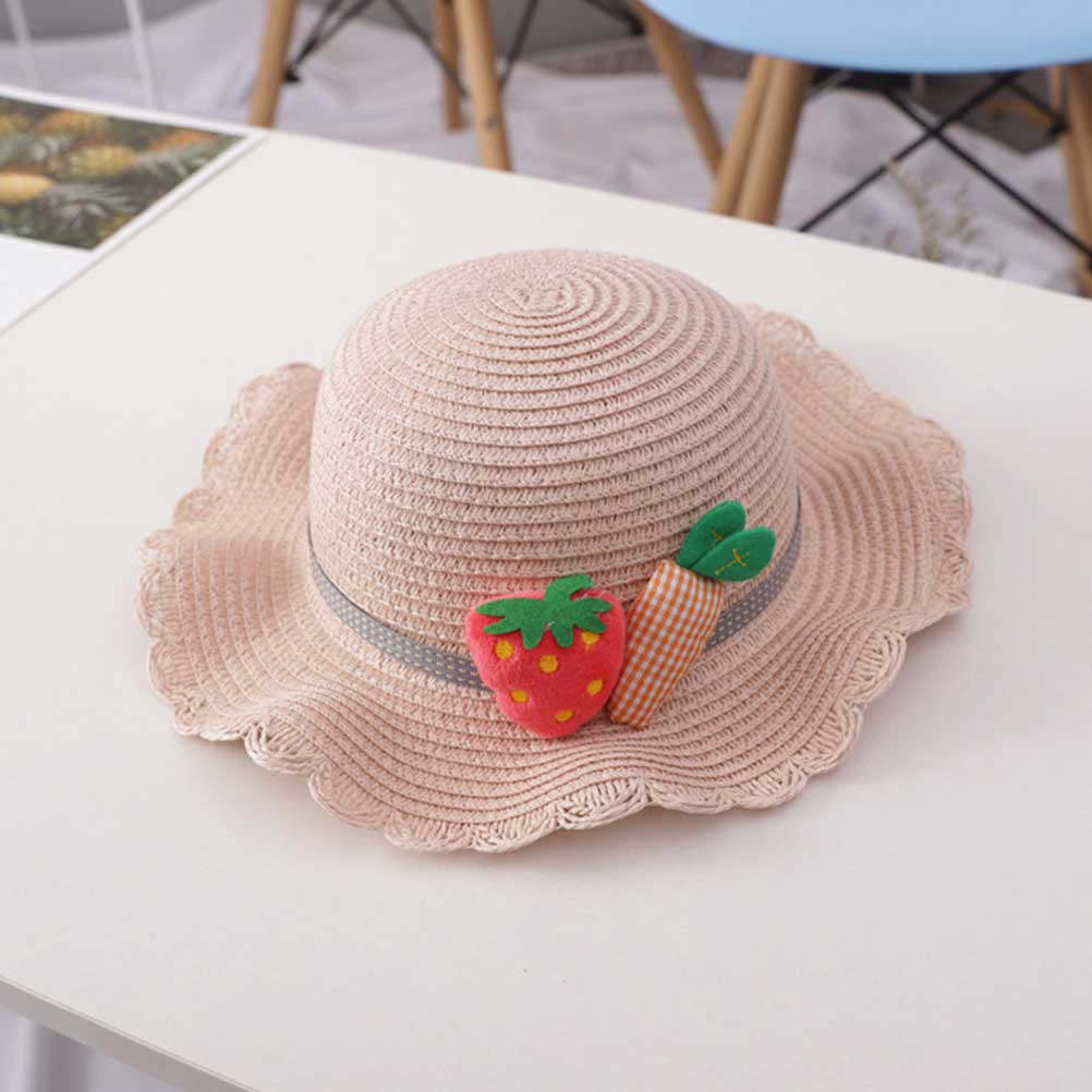 1Set Kids Straw Sun Protection - Straw Hat Summer ulasan dan harga
