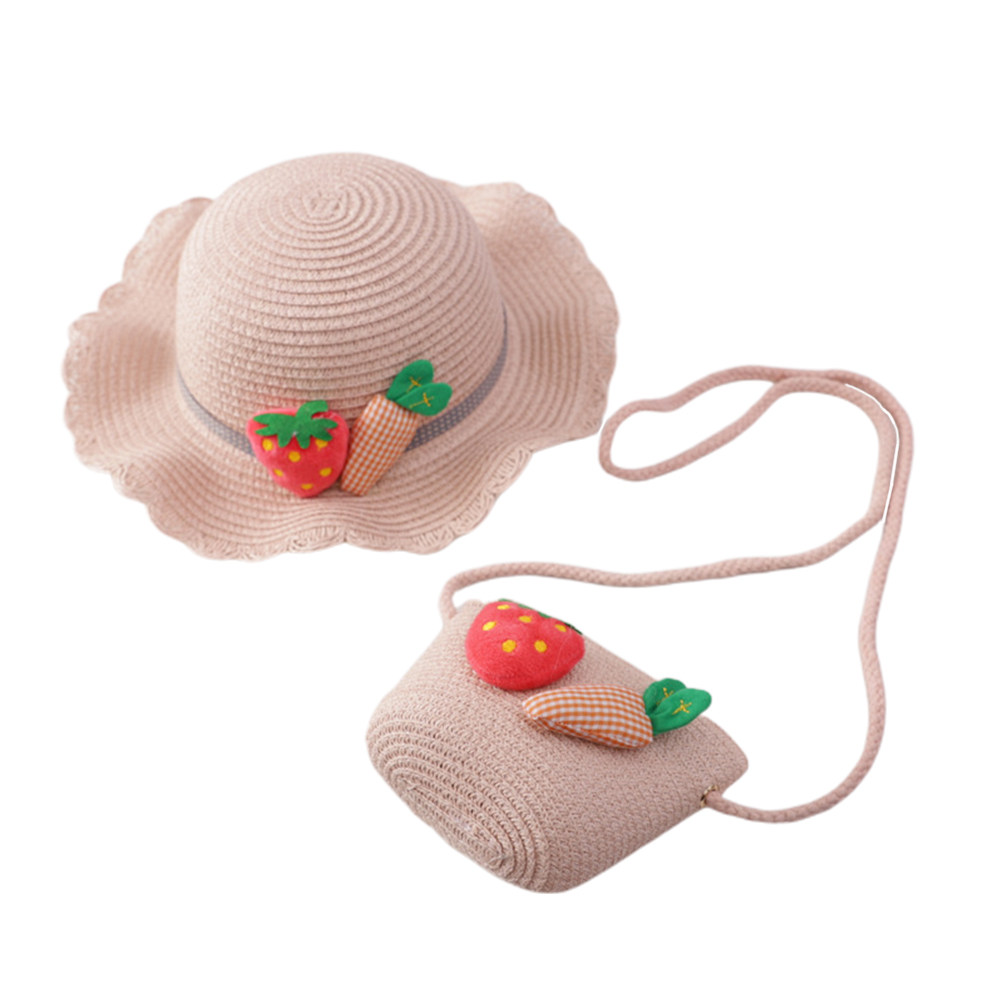 1Set Kids Straw Sun Protection - Straw Hat Summer ulasan dan harga