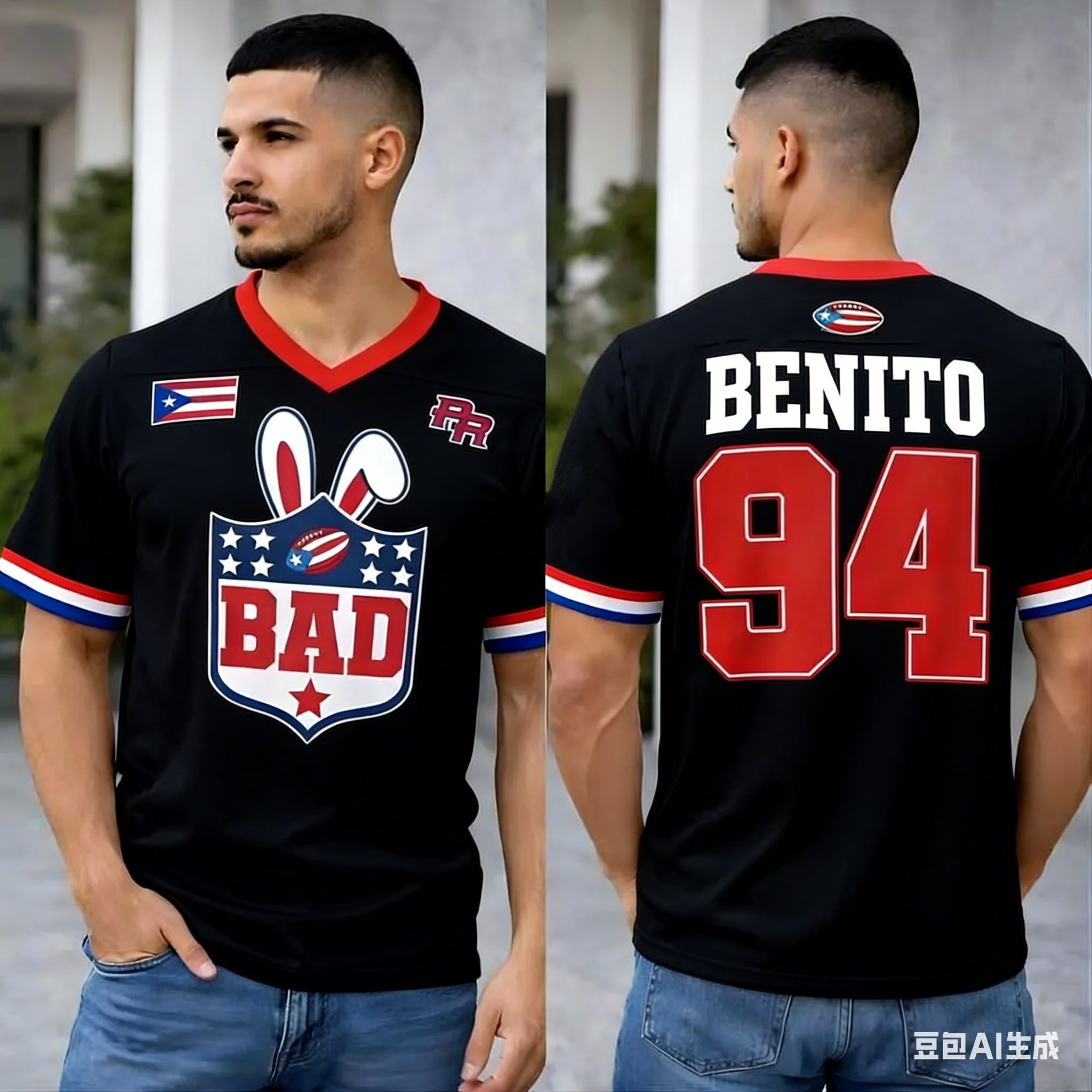Puerto Rico Oversized Jersey P - Women'S Fashion Rugby Shirt ulasan dan harga