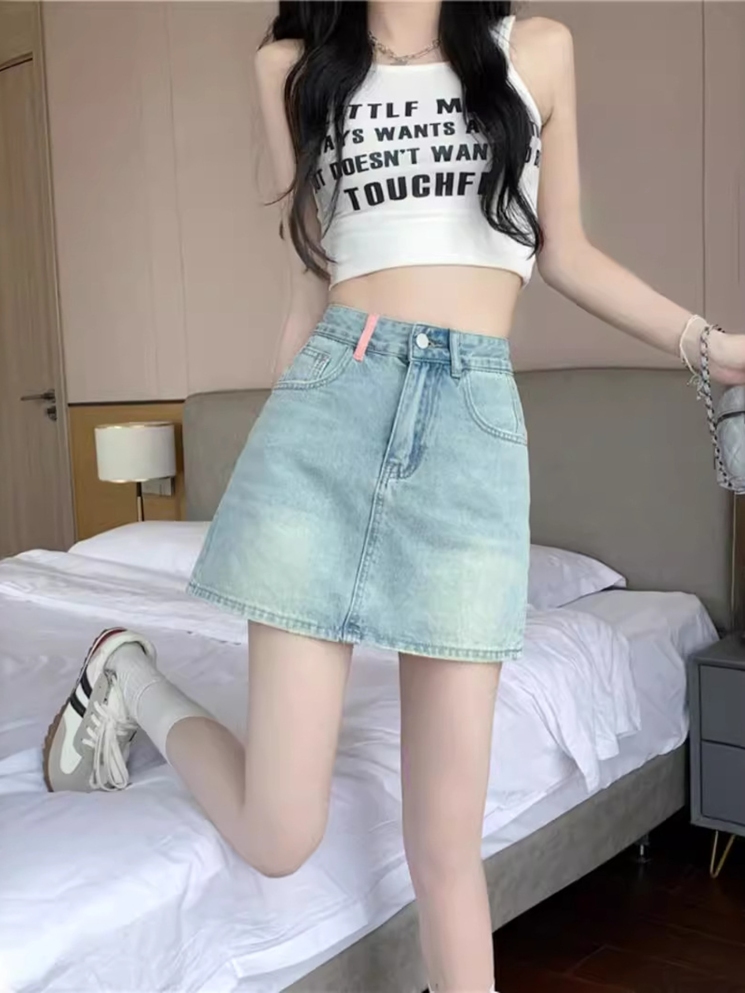 Women's Vintage Washed Denim S - Denim Shorts Women ulasan dan harga
