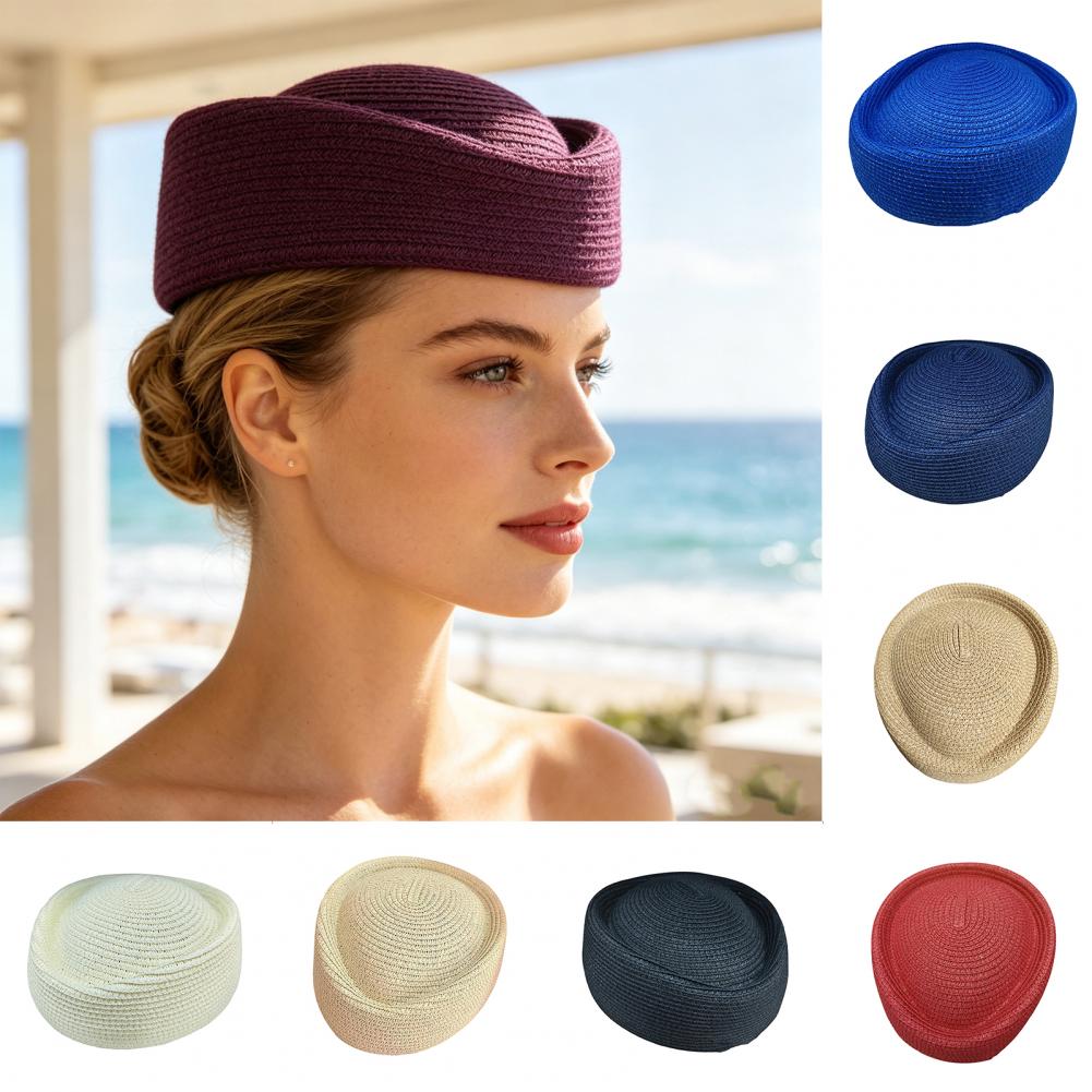 Beret Hat UV Protection Summer - Straw Hat Summer ulasan dan harga