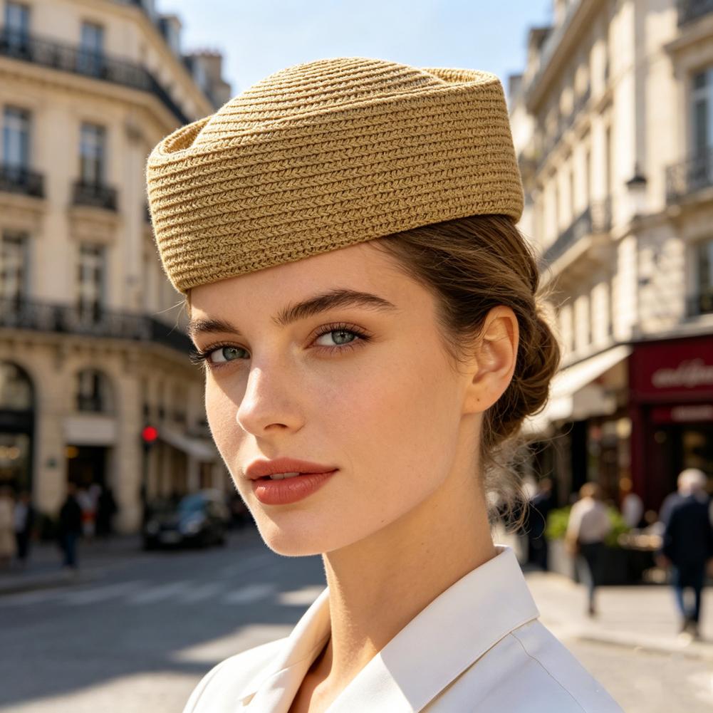 Beret Hat UV Protection Summer - Straw Hat Summer ulasan dan harga