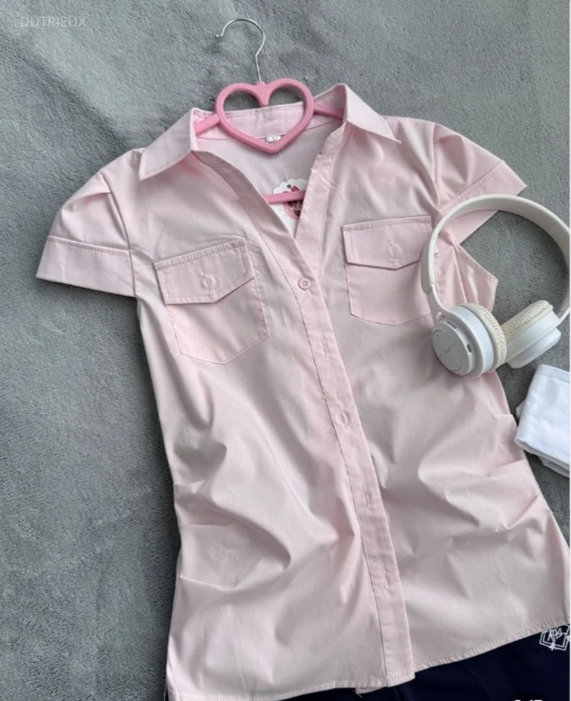 Fashion Preppy Style Buttons T - Women'S Y2K Fashion Aesthetic ulasan dan harga