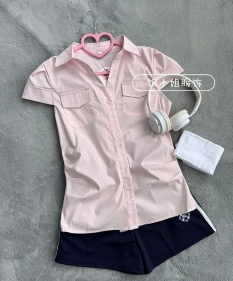 Fashion Preppy Style Buttons T - Women'S Y2K Fashion Aesthetic ulasan dan harga