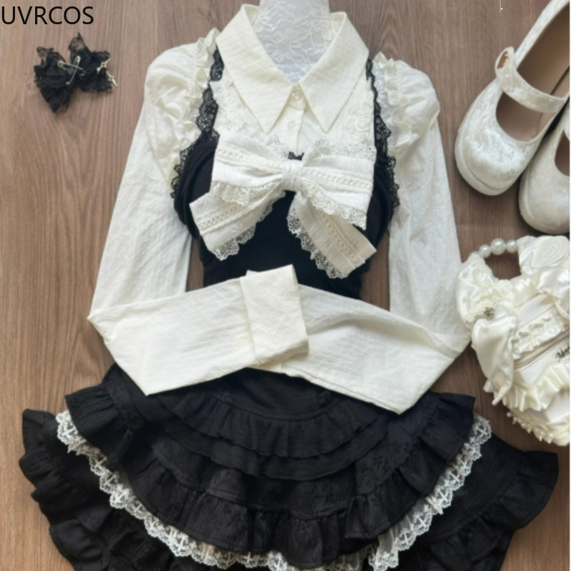 Y2k Aesthetic Lolita Style 3 P - Women'S Y2K Fashion Aesthetic ulasan dan harga