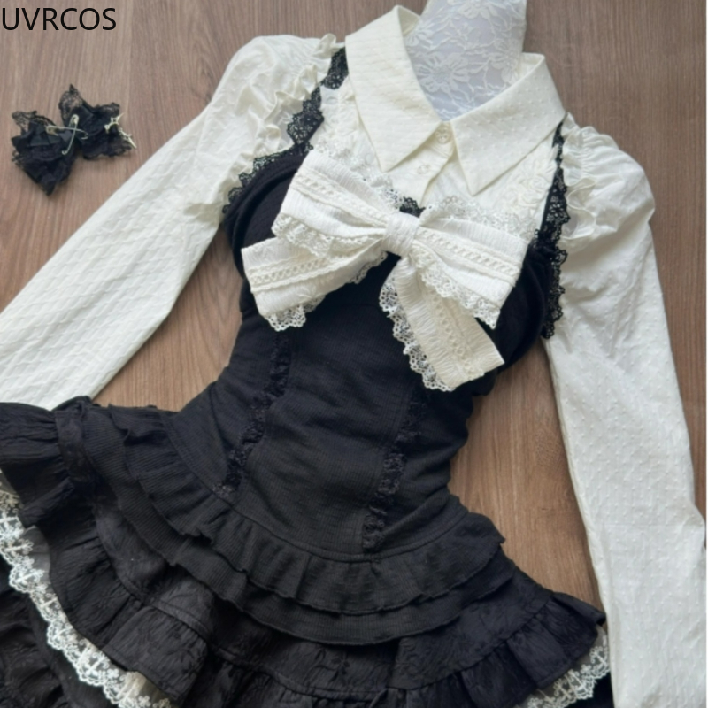 Y2k Aesthetic Lolita Style 3 P - Women'S Y2K Fashion Aesthetic ulasan dan harga