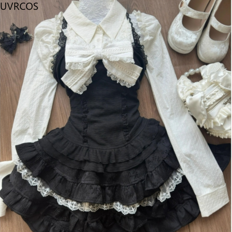 Y2k Aesthetic Lolita Style 3 P - Women'S Y2K Fashion Aesthetic ulasan dan harga