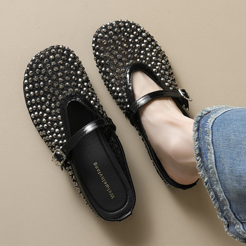 Mesh Rhinestone Brand Slippers - Women Fashion Brand ulasan dan harga