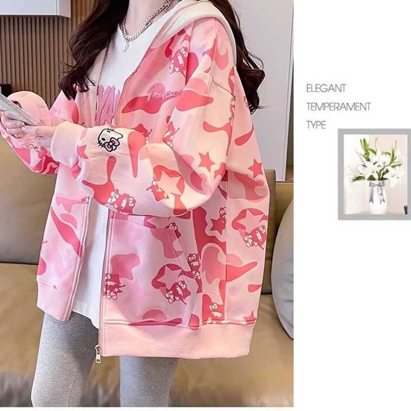 Y2K 2026New Cute Cartoon Hello - Women'S Fashion Jackets ulasan dan harga