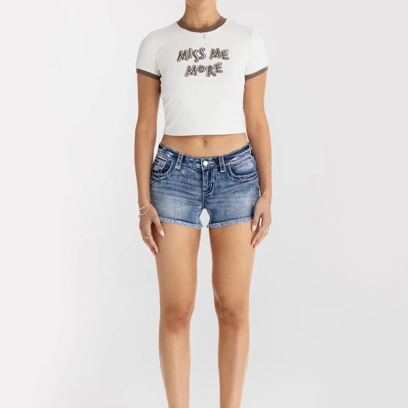 Women Clothes Butterfly Rhines - Denim Shorts Women ulasan dan harga