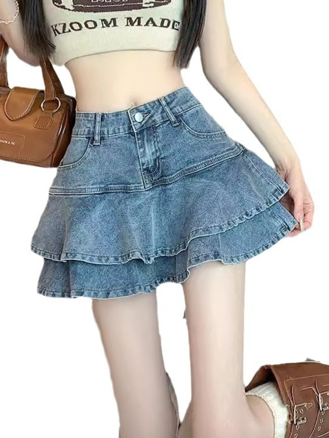 Women's Vintage Washed Denim L - Denim Shorts Women ulasan dan harga