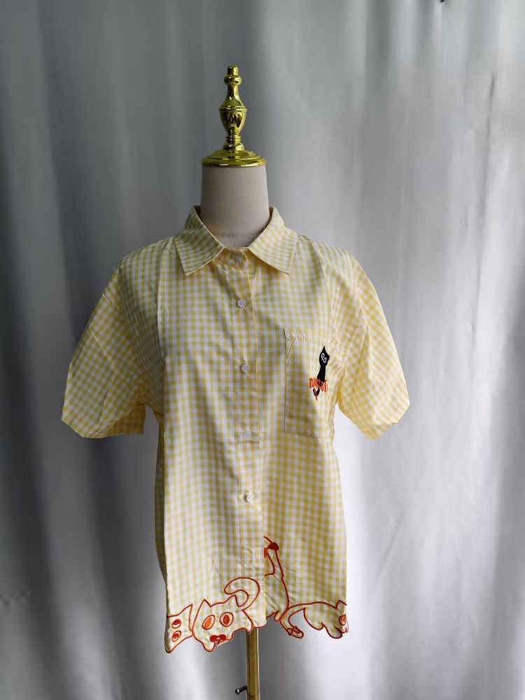 Kimutomo Shirts Women Embroide - Women'S Y2K Fashion Aesthetic ulasan dan harga