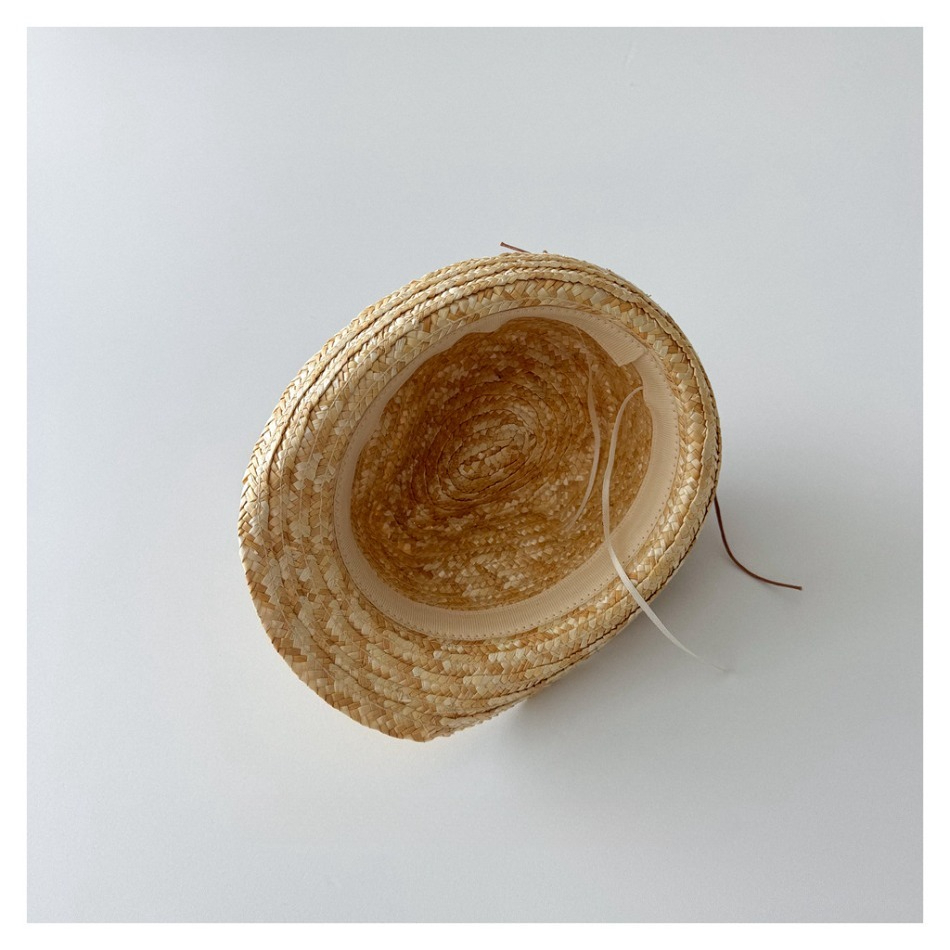 Kids Natural Straw Fedora Hat  - Straw Hat Summer ulasan dan harga