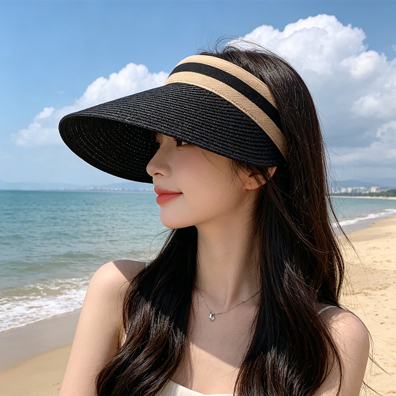 Customized Embroidered Logo Ou - Straw Hat Summer ulasan dan harga