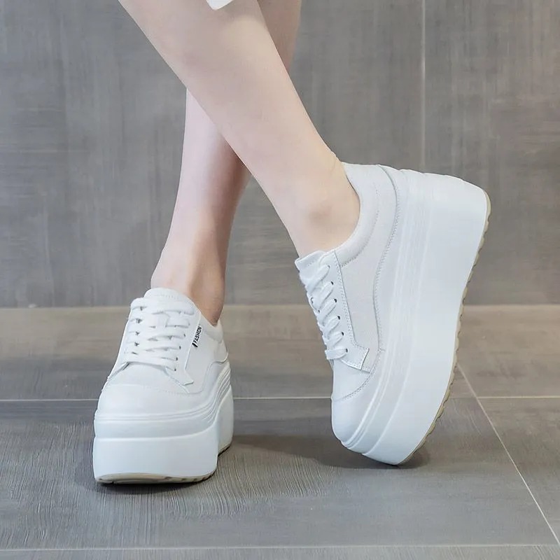8cm New Canvas Genuine Leather - Women'S Fashion Show ulasan dan harga