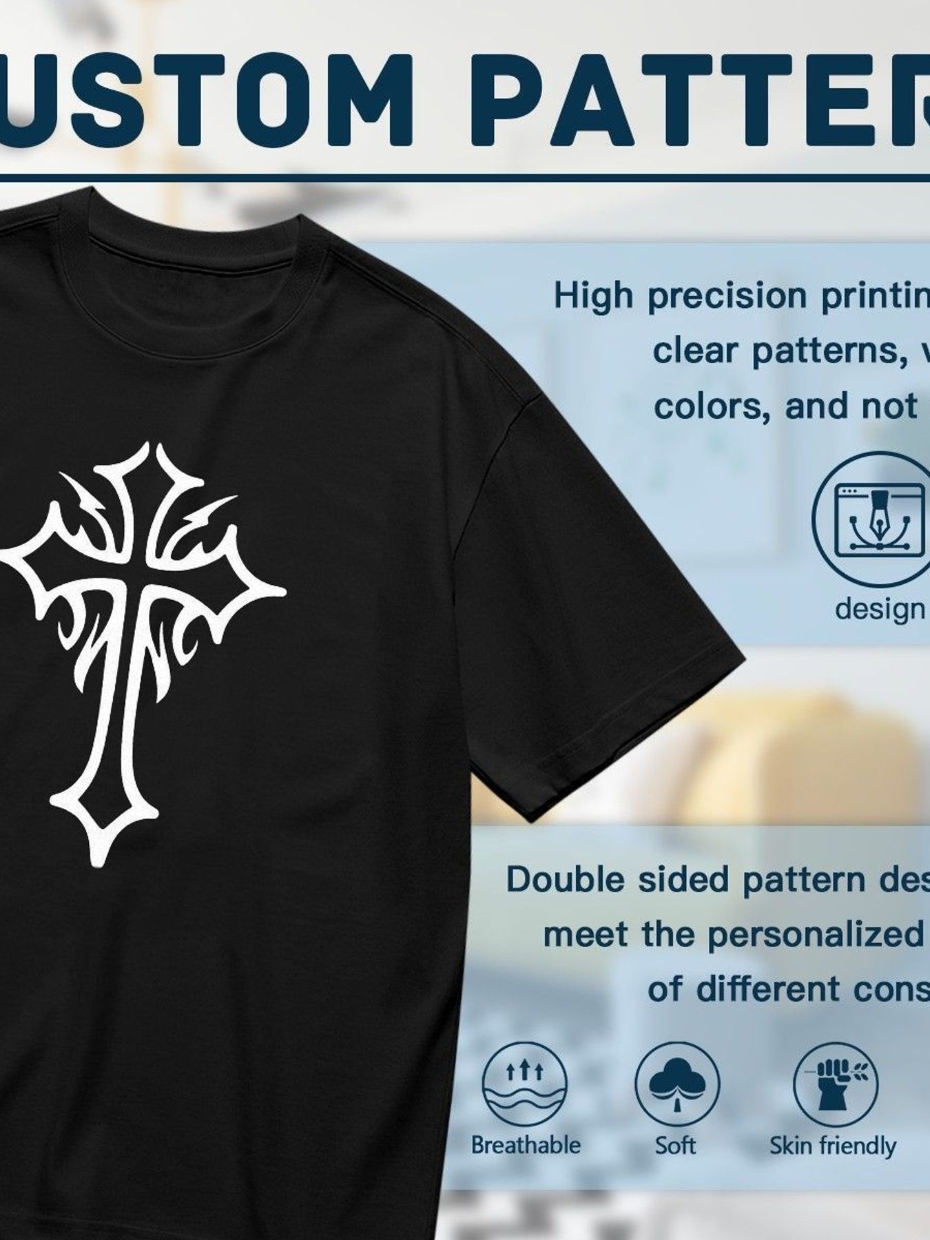 Gothic Cross Graphic T Shirt W - Women'S Y2K Fashion Aesthetic ulasan dan harga