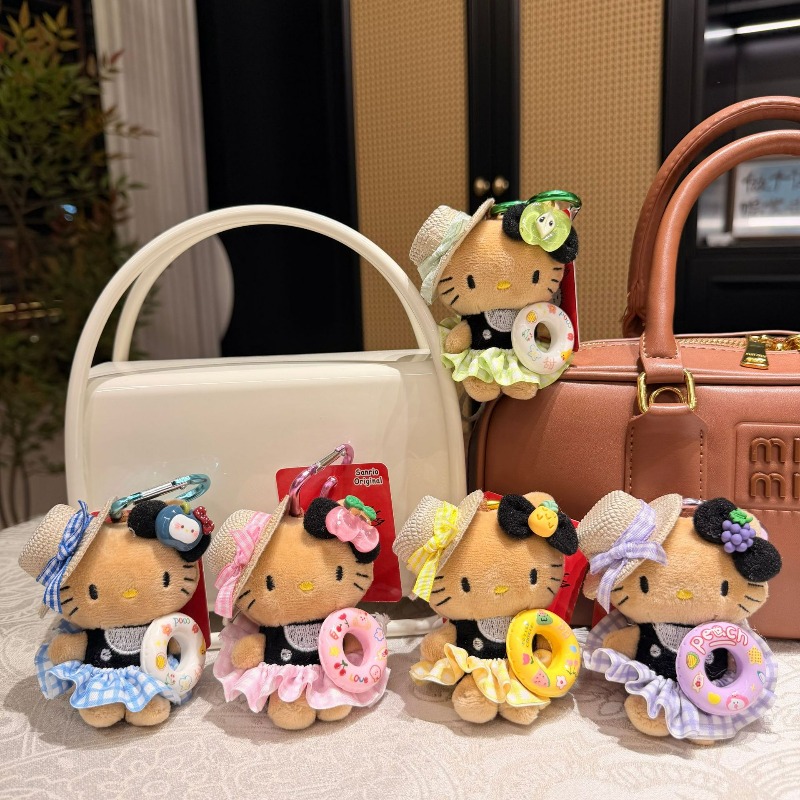 Hello Kitty Tan Plush Charm St - Straw Hat Summer ulasan dan harga