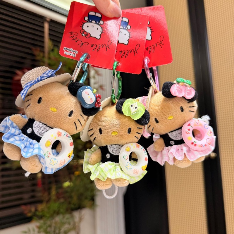 Hello Kitty Tan Plush Charm St - Straw Hat Summer ulasan dan harga