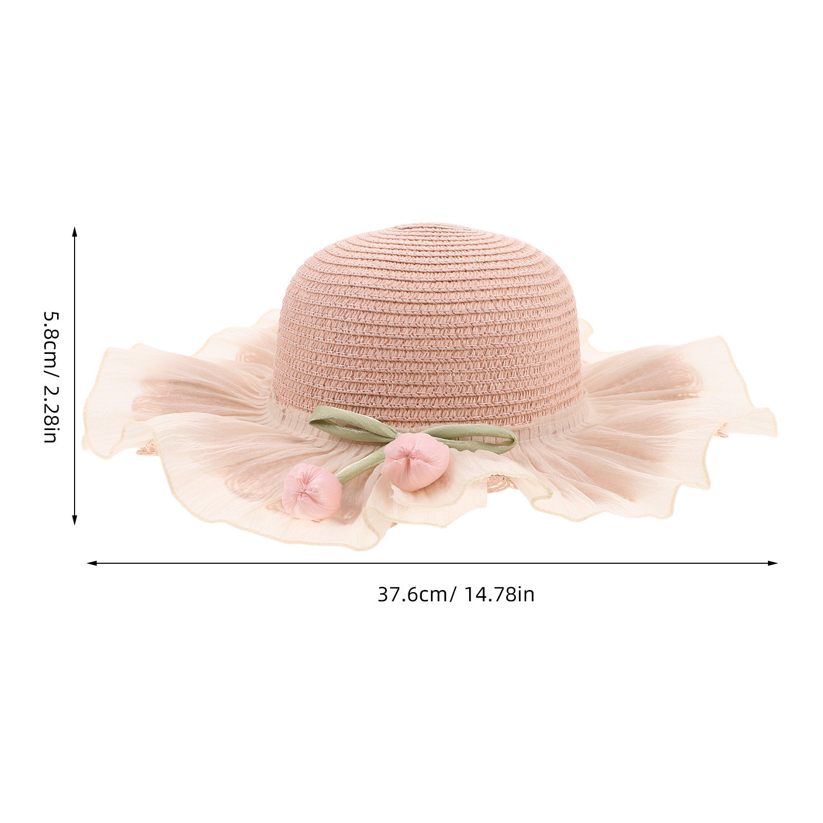 Girl Summer Straw Sun Hat Adju - Straw Hat Summer ulasan dan harga