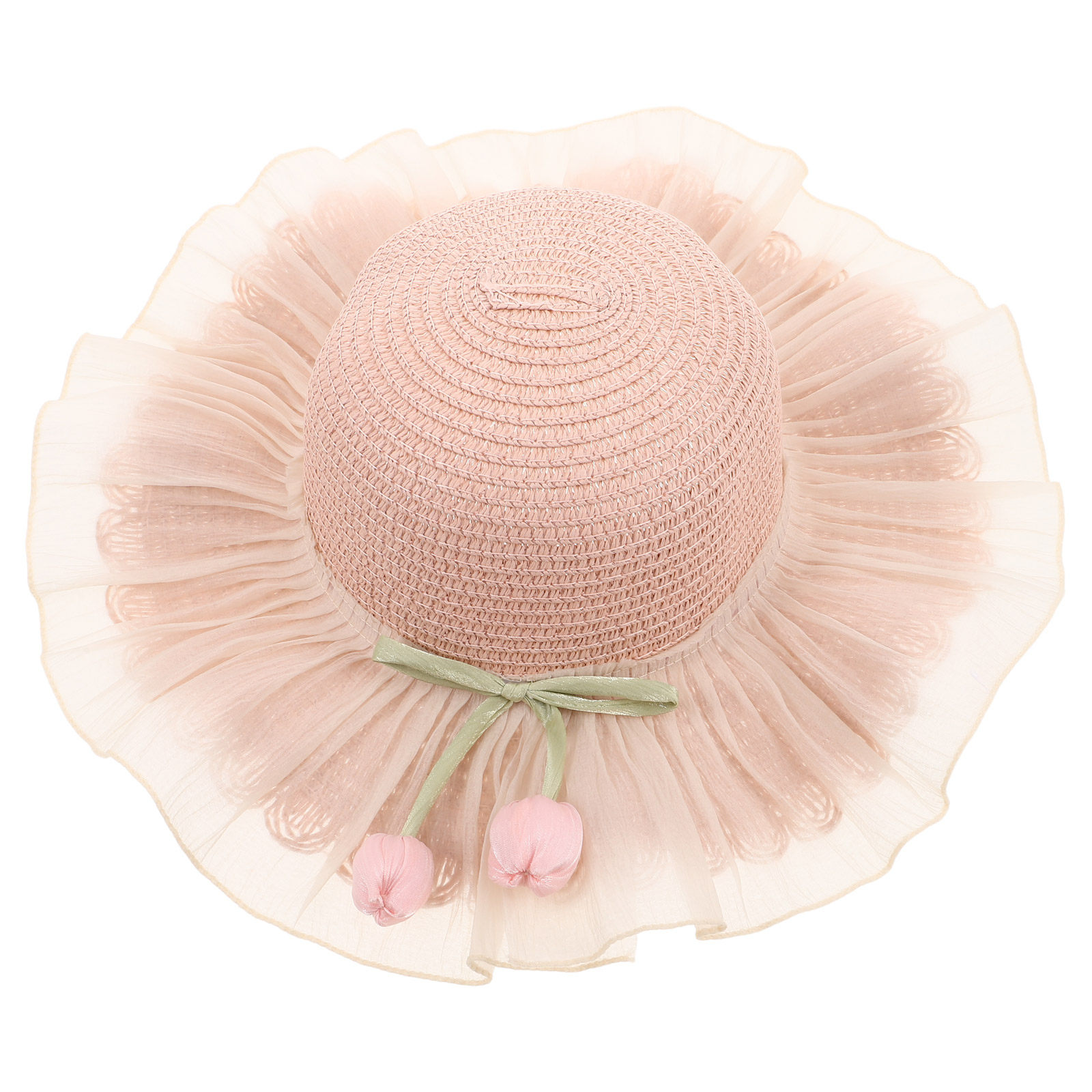 Girl Summer Straw Sun Hat Adju - Straw Hat Summer ulasan dan harga