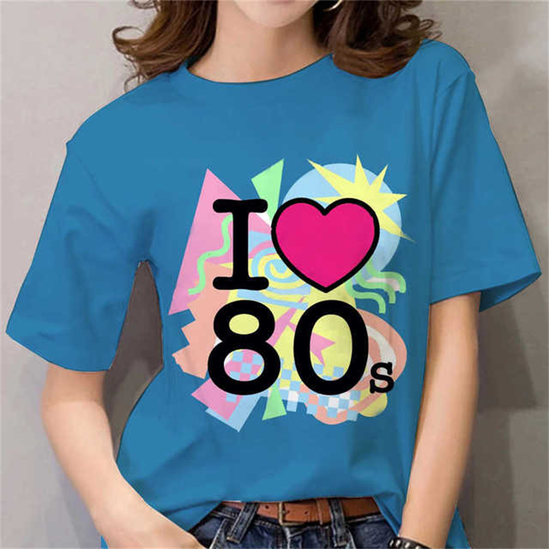80s Womens T Shirt Femal Black - Women'S Fashion In The 80S ulasan dan harga