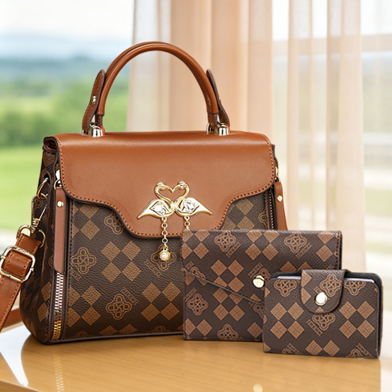 3-piece women's bag set, light - Crossbody Bag Women ulasan dan harga