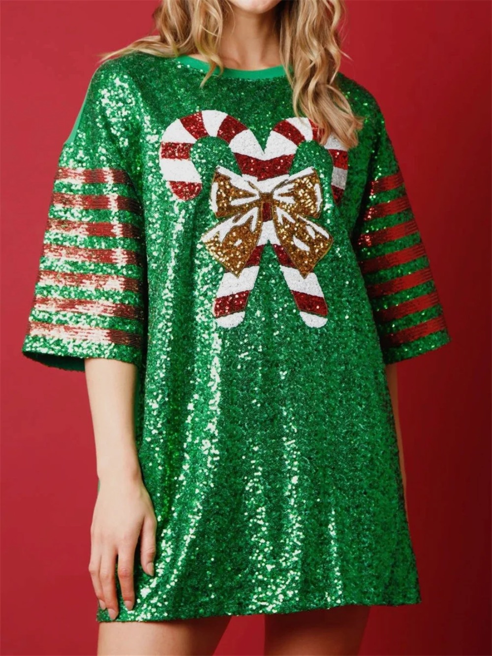 Women Sequined  Long T-Shirts  - Women'S Fashion Rugby Shirt ulasan dan harga