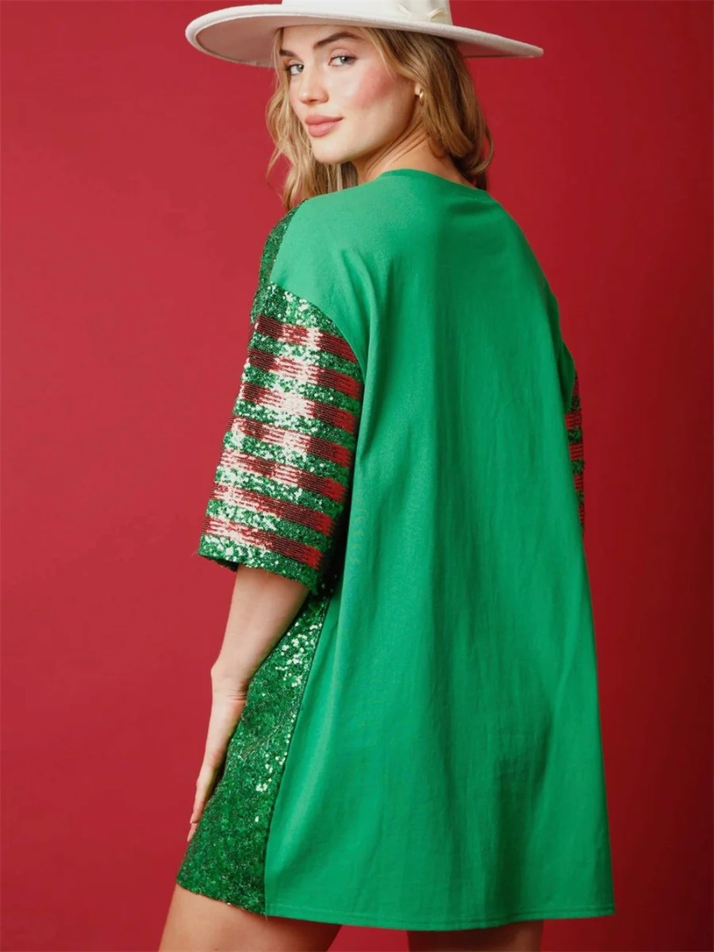 Women Sequined  Long T-Shirts  - Women'S Fashion Rugby Shirt ulasan dan harga
