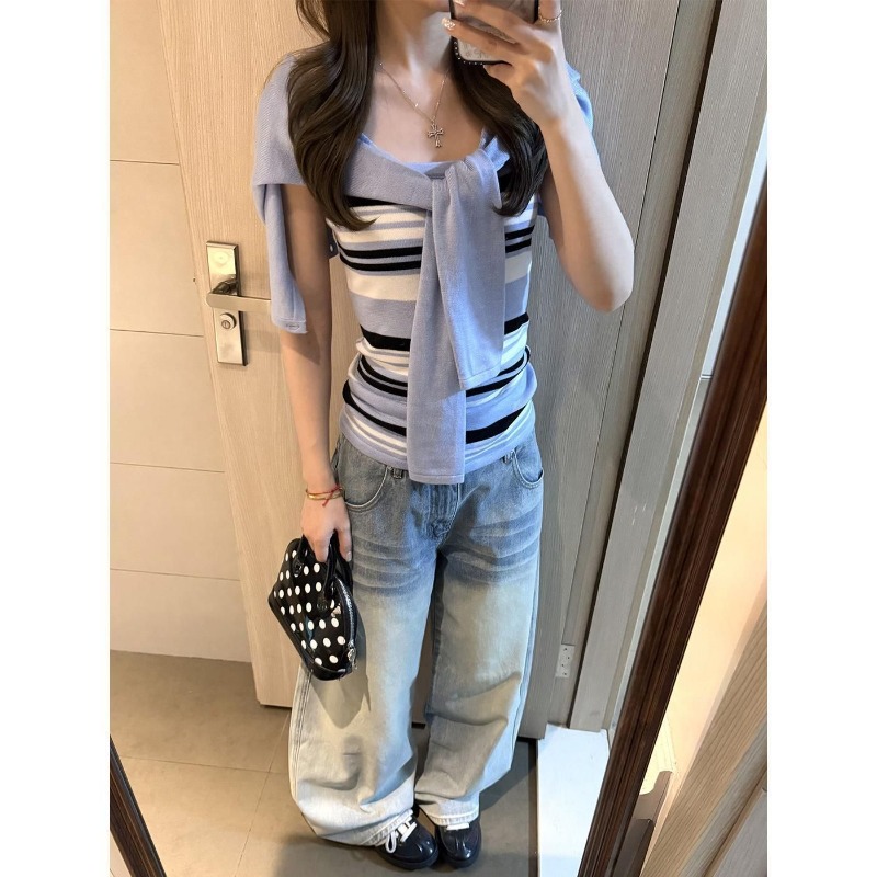 Blue Knitted Suits Women 2026  - Women'S Y2K Fashion Aesthetic ulasan dan harga