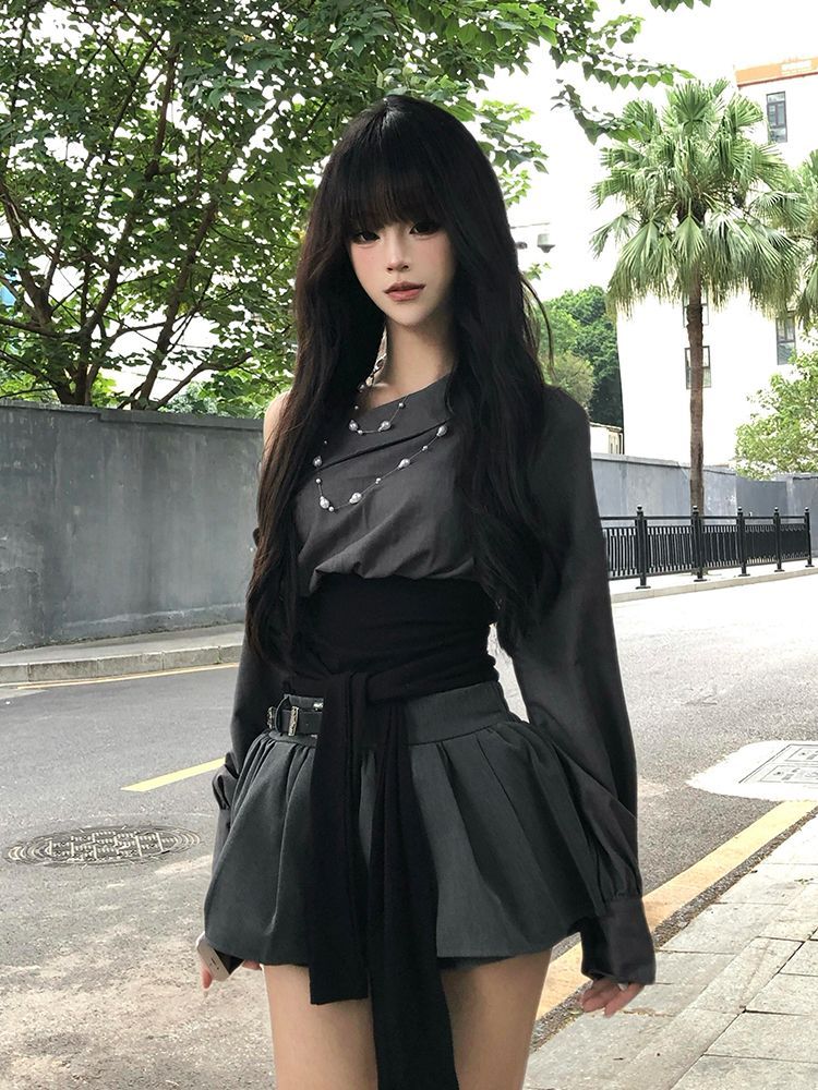 2026 Hot Girl Sexy Gothic Slim - Women'S Y2K Fashion Aesthetic ulasan dan harga
