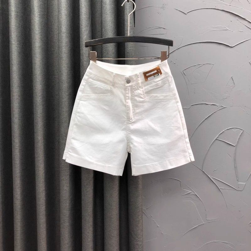 High waisted label denim short - Women'S Fashion Labels ulasan dan harga