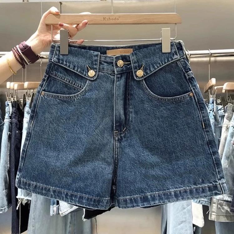 Women Niche High Design Cuffed - Denim Shorts Women ulasan dan harga