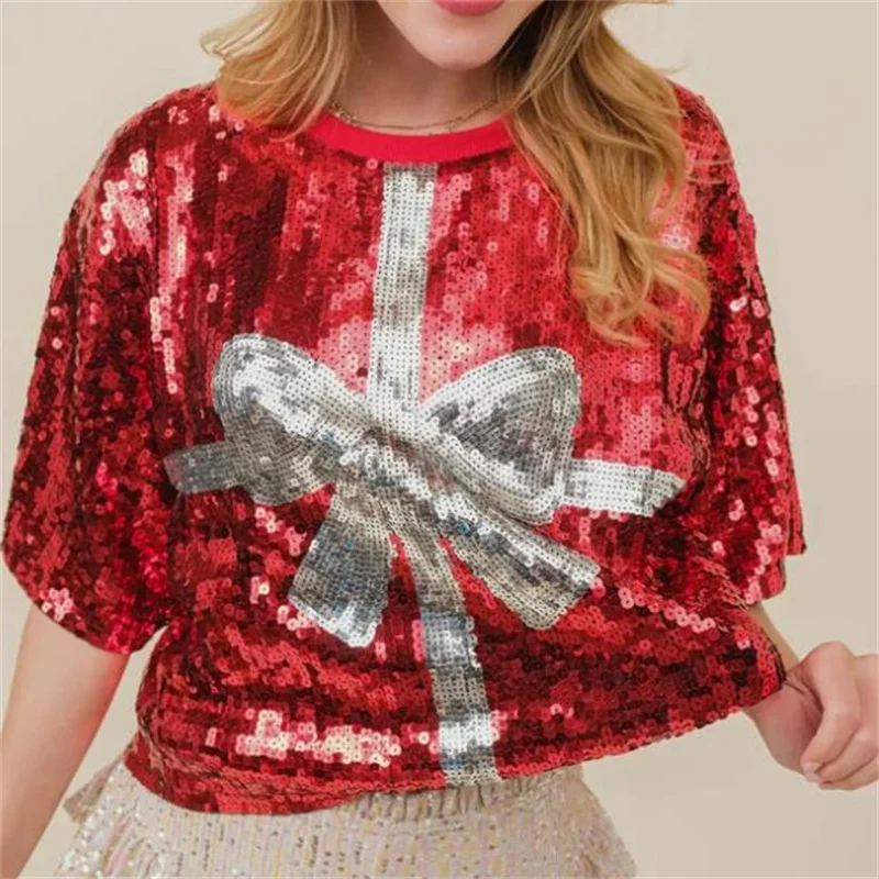 Womens Summer Fashion Sequins  - Women'S Fashion Rugby Shirt ulasan dan harga