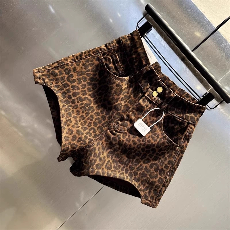 Summer 2025 New American Leopa - Denim Shorts Women ulasan dan harga