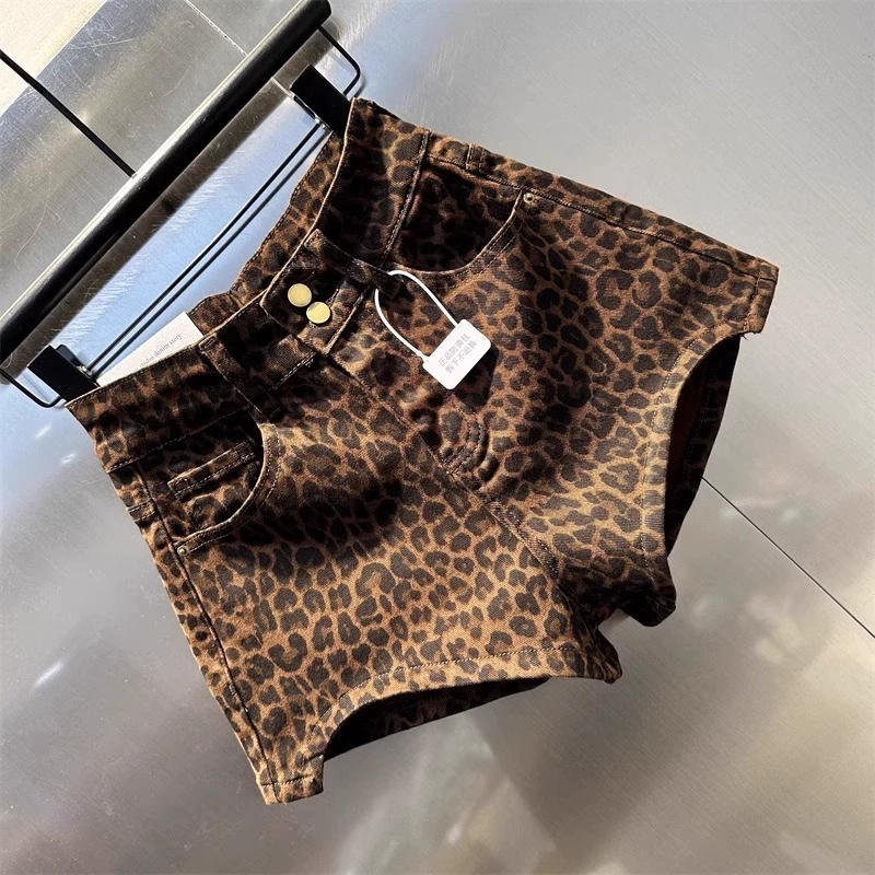 Summer 2025 New American Leopa - Denim Shorts Women ulasan dan harga