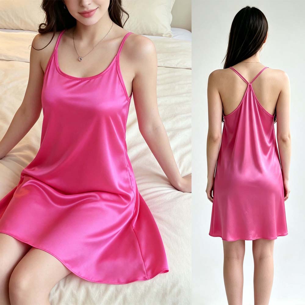 Pink Sexy Women's Home Dress S - Spaghetti Strap Dress ulasan dan harga