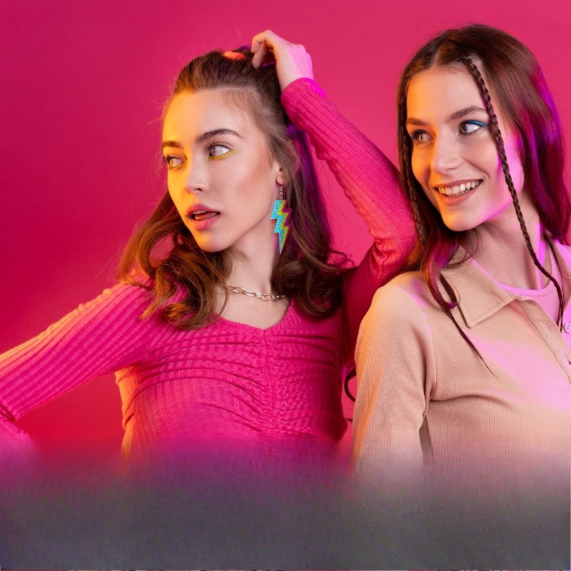80s Neon Earrings for Women Ac - Women'S Fashion In The 80S ulasan dan harga