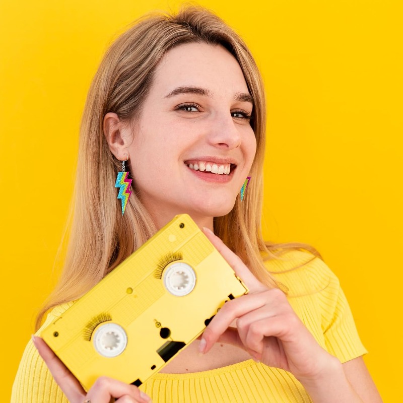 80s Neon Earrings for Women Ac - Women'S Fashion In The 80S ulasan dan harga