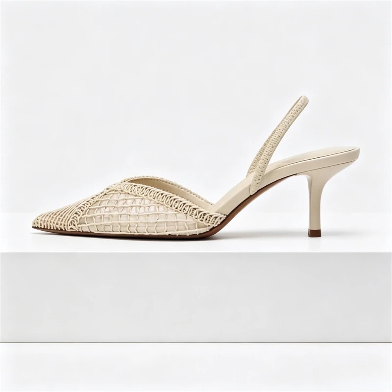 Mesh Woven Heeled Sandals Wome - Women Fashion Brand ulasan dan harga