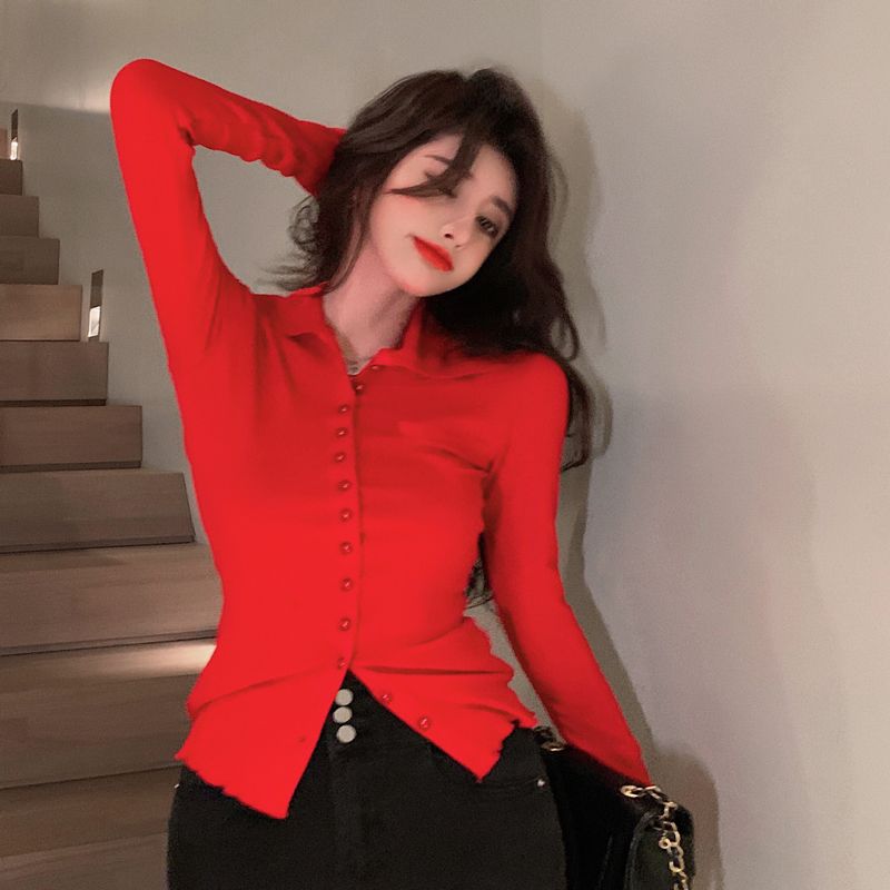 Shirts Women Skinny Elegant Si - Women'S Y2K Fashion Aesthetic ulasan dan harga