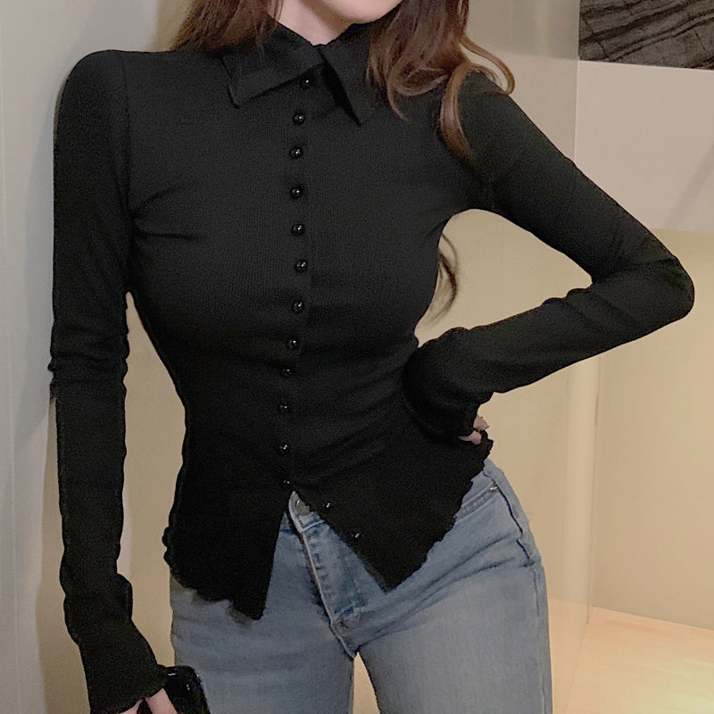 Shirts Women Skinny Elegant Si - Women'S Y2K Fashion Aesthetic ulasan dan harga